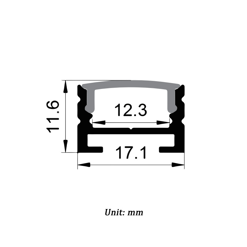 Surface Mounted LED Channel For 12mm Light Strip Surface Mounted LED Channel For 12mm Light Strip